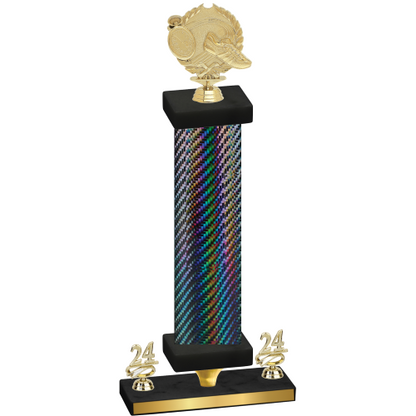 Premium Single Black Carbon Fiber Year Running Trophy