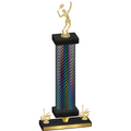 Premium Single Black Carbon Fiber First Place Tennis Trophy