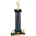 Premium Single Black Carbon Fiber Year Tennis Trophy