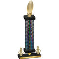 Premium Single Black Carbon Fiber Victory Football Trophy