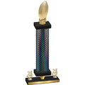 Premium Single Black Carbon Fiber Year Football Trophy