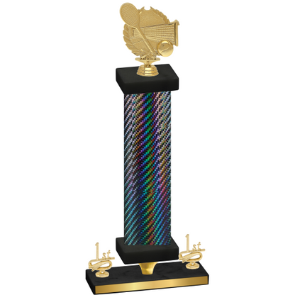Premium Single Black Carbon Fiber First Place Tennis Trophy