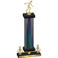 Premium Single Black Carbon Fiber Victory Bowling Trophy