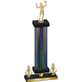 Premium Single Black Carbon Fiber Victory Volleyball Trophy
