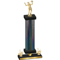 Premium Single Black Carbon Fiber First Place Volleyball Trophy