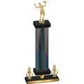 Premium Single Black Carbon Fiber Victory Volleyball Trophy
