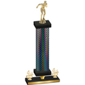 Premium Single Black Carbon Fiber Fourth Place Swimming Trophy