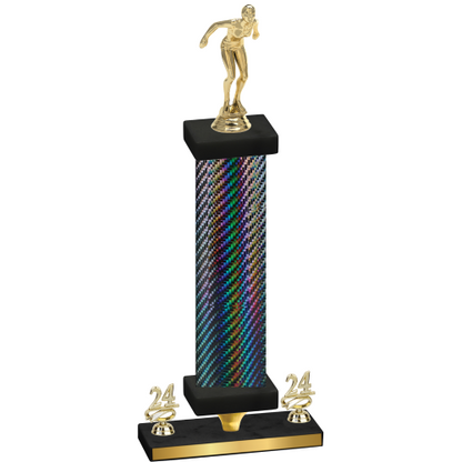 Premium Single Black Carbon Fiber Year Tennis Trophy