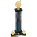 Premium Single Black Carbon Fiber Fourth Place Swimming Trophy