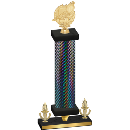 Premium Single Black Carbon Fiber Victory Swimming Trophy