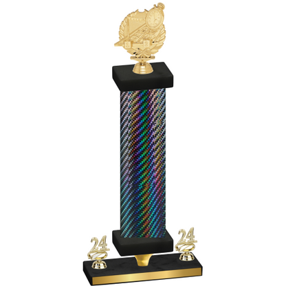 Premium Single Black Carbon Fiber Year Swimming Trophy