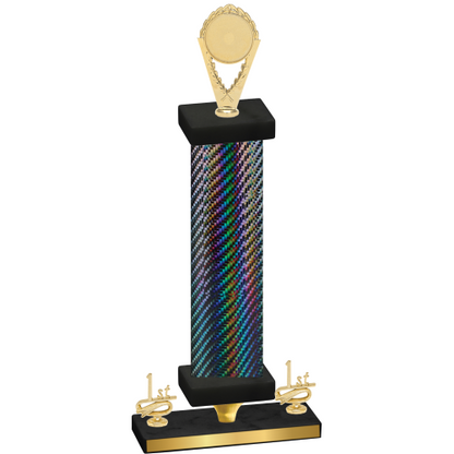 Premium Single Black Carbon Fiber First Place Insert Trophy