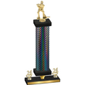 Premium Single Black Carbon Fiber Year Hockey Trophy