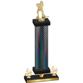 Premium Single Black Carbon Fiber Fourth Place Hockey Trophy