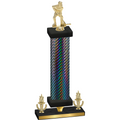 Premium Single Black Carbon Fiber Victory Hockey Trophy