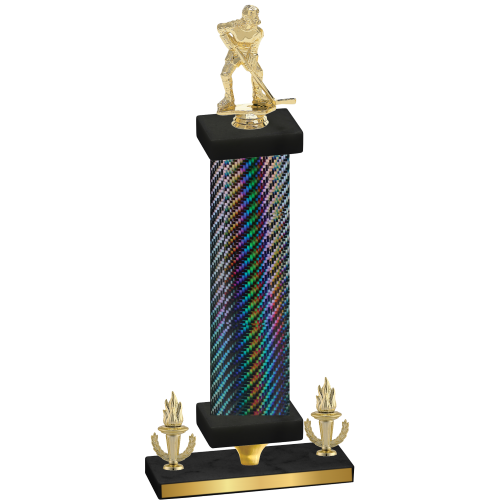 Premium Single Black Carbon Fiber Victory Hockey Trophy