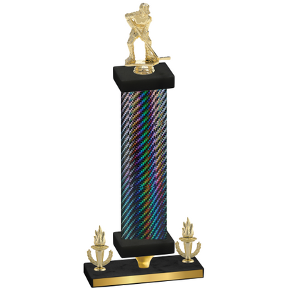 Premium Single Black Carbon Fiber Victory Hockey Trophy