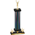Premium Single Black Carbon Fiber Second Place Victory Trophy