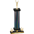 Premium Single Black Carbon Fiber Third Place Victory Trophy