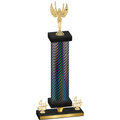 Premium Single Black Carbon Fiber Fourth Place Victory Trophy