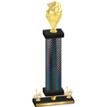 Premium Single Black Carbon Fiber First Place Pickleball Trophy
