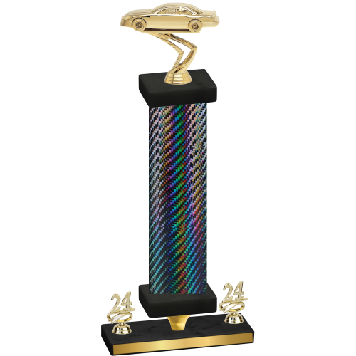 Premium Single Black Carbon Fiber Year Cars Trophy