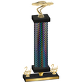 Premium Single Black Carbon Fiber Second Place Cars Trophy