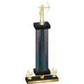 Premium Single Black Carbon Fiber Fourth Place Archery Trophy