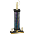 Premium Single Black Carbon Fiber Year Archery Trophy