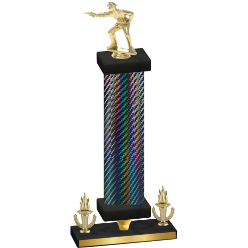 Premium Single Black Carbon Fiber Victory Shooter Trophy