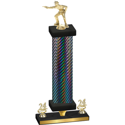 Premium Single Black Carbon Fiber Year Shooter Trophy
