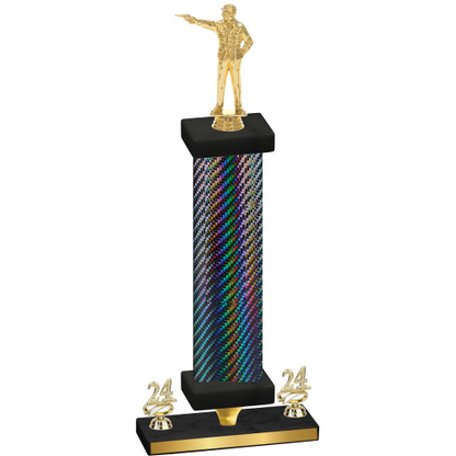 Premium Single Black Carbon Fiber Year Shooter Trophy