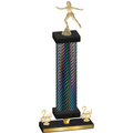 Premium Single Black Carbon Fiber Second Place Skater Trophy