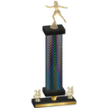 Premium Single Black Carbon Fiber Year Skater Trophy