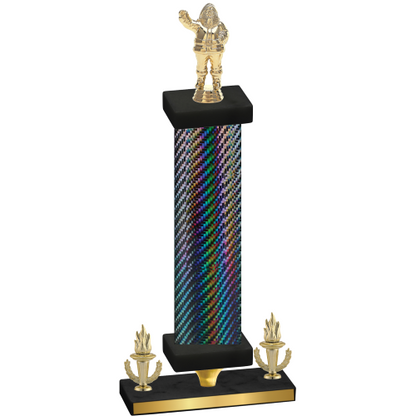 Premium Single Black Carbon Fiber Victory Holiday Trophy
