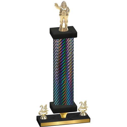 Premium Single Black Carbon Fiber Year Holiday Trophy