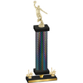 Premium Single Black Carbon Fiber First Place Basketball Trophy