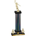 Premium Single Black Carbon Fiber Victory Basketball Trophy