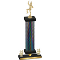 Premium Single Black Carbon Fiber Year Majorette Trophy