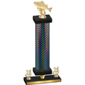 Premium Single Black Carbon Fiber Year Fishing Trophy