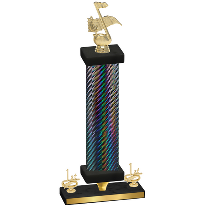 Premium Single Black Carbon Fiber First Place Music Trophy