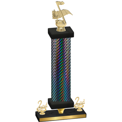 Premium Single Black Carbon Fiber Second Place Music Trophy