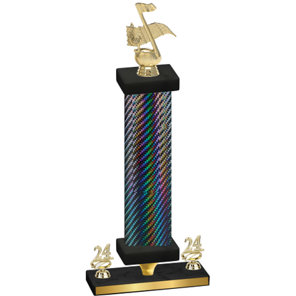 Premium Single Black Carbon Fiber Year Music Trophy