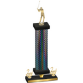 Premium Single Black Carbon Fiber Second Place Golf Trophy