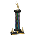 Premium Single Black Carbon Fiber Victory Golf Trophy