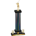 Premium Single Black Carbon Fiber Year Golf Trophy