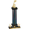 Premium Single Black Carbon Fiber Fourth Place Golf Trophy