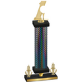 Premium Single Black Carbon Fiber Victory Golf Trophy