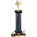 Premium Single Black Carbon Fiber Year Karate Trophy