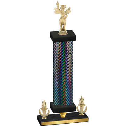 Premium Single Black Carbon Fiber Victory Academics Trophy
